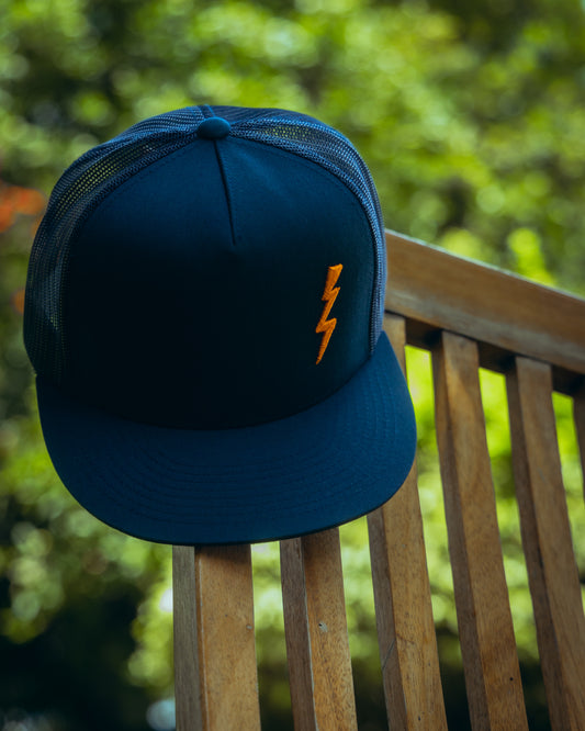 Navy Thunderbolt Trucker Hat