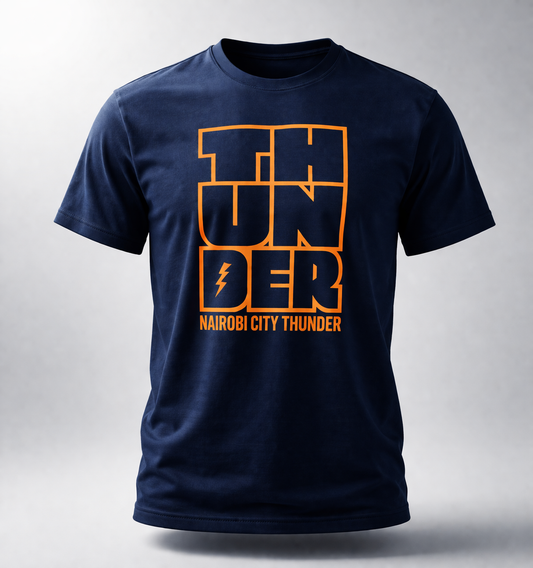 Thunder Block Tee – Midnight (Blue) ⚡