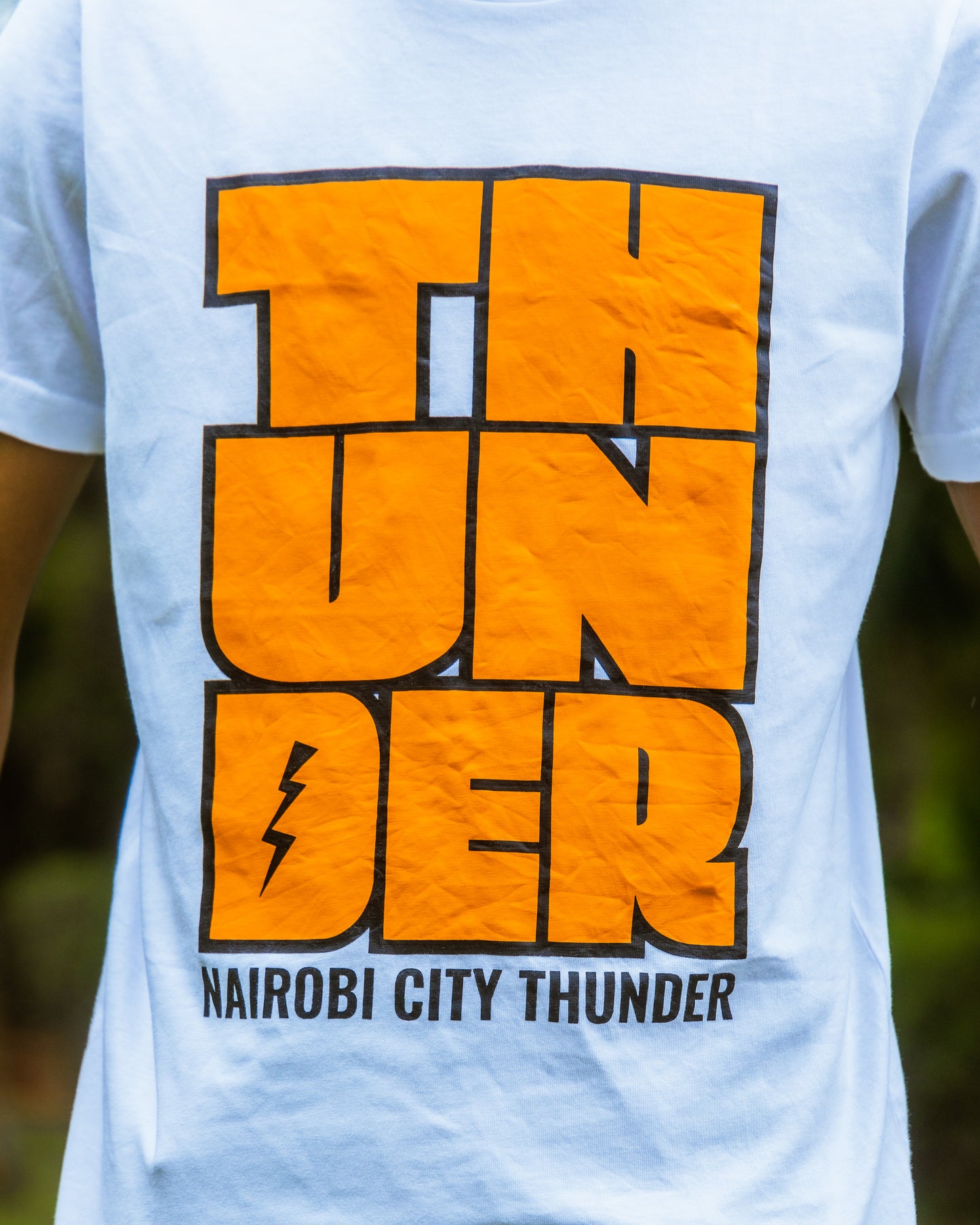 White Thunder Block Tee